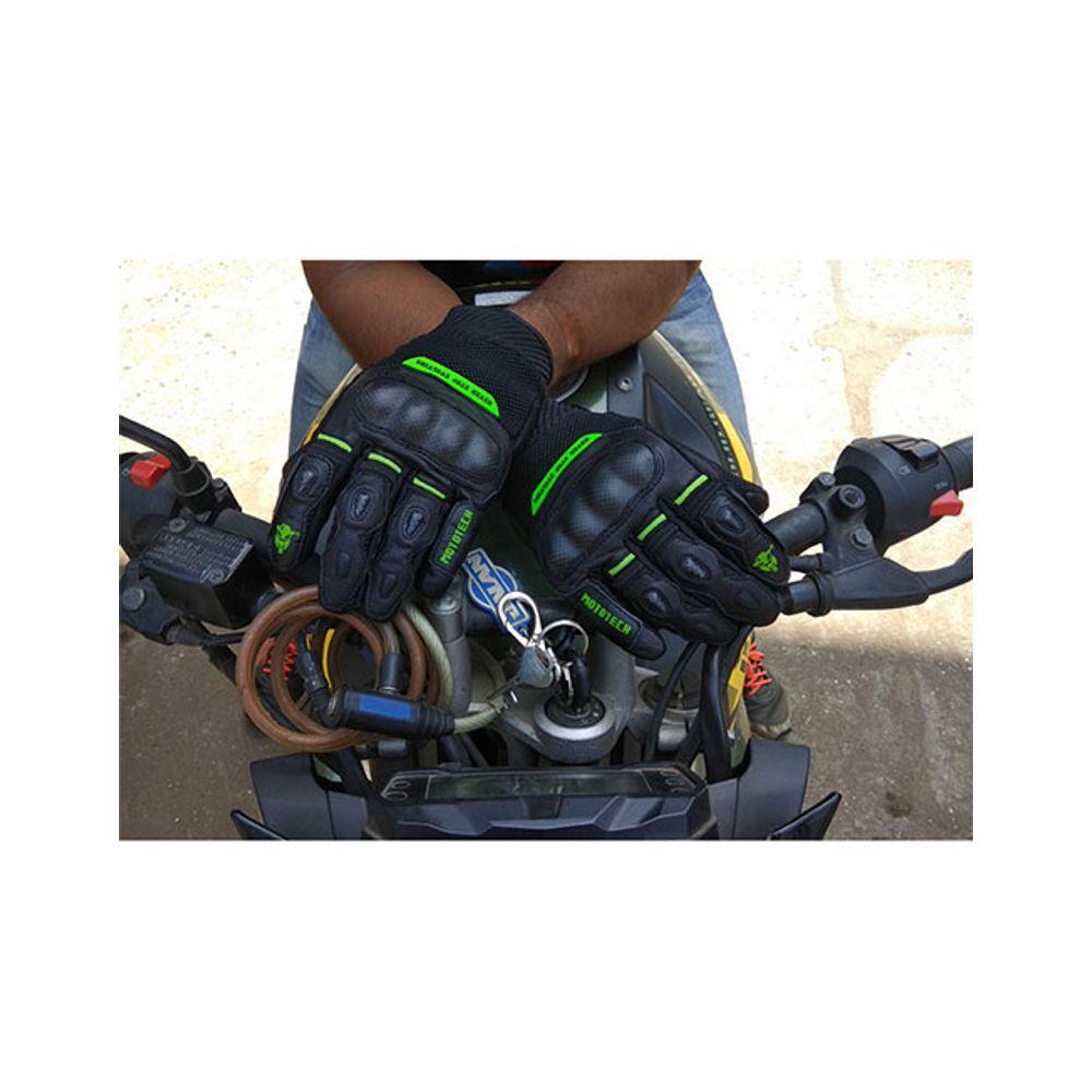 MOTOTECH Urbane Carbon Short Gloves - Green