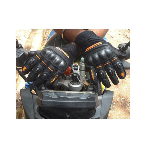 MOTOTECH Urbane Short Carbon Gloves - Orange