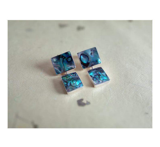 Abalone Shell Silver Earrings-Earrings-House of Taamara-House of Taamara