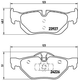 BMW BMW X1/3 SERIES (E90) REAR PAD - BRAKE PAD