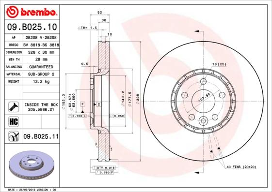 Brembo Rotor - Front/VOLVO-XC 60