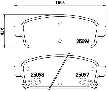 CHEVROLET CRUZE REAR PAD - BRAKE PAD