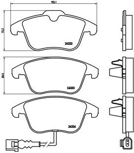 AUDI Q3 FRONT PAD TYPE 2 - BRAKE PAD