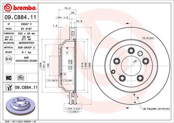 Brembo Rotor - Back/PORSCHE-OLD CAYENNE
