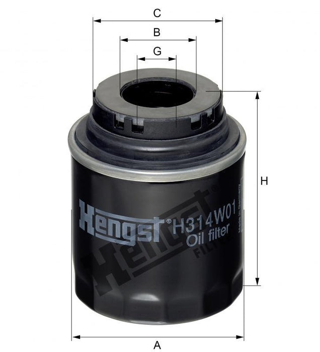 HENGST OIL FILTERS-SKODA RAPID /VENTO PETROL