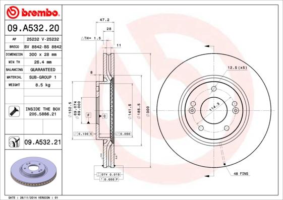 Brembo Rotor - Front/HYUNDAI-CRETA
