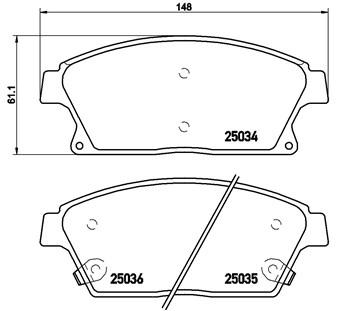 CHEVROLET CRUZE FRONT PAD - BRAKE PAD