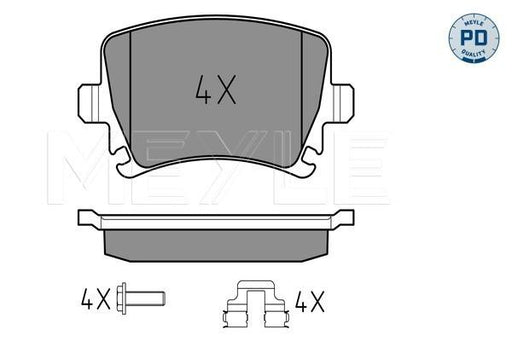 Rear Platinum Brake pad set VW : Passat ( N/M ) , SKODA : Laura /Octavia/Superb/Yeti ( All N/M )