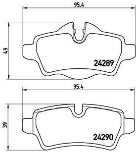 BMW MINIMINI CABRIO 57 REAR PAD - BRAKE PAD