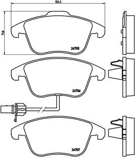 AUDI A4 2.0TDI FRONT PAD - BRAKE PAD