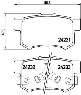 HONDA HONDA CRV III REAR PAD - BRAKE PAD
