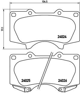 MITSUBISHI MONTERO FRONT BK MODEL - BRAKE PAD