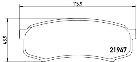 MITSUBISHI MONTERO REAR BK MODEL - BRAKE PAD