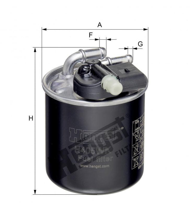 HENGST FUEL FILTERS-MERCEDES 350 CDI