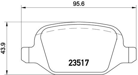 FIAT LINEA T JET REAR PAD - BRAKE PAD