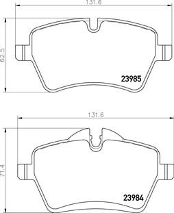 BMW MINI MINI COOPER COUNTRYMAN R60 FRONT PAD - BRAKE PAD