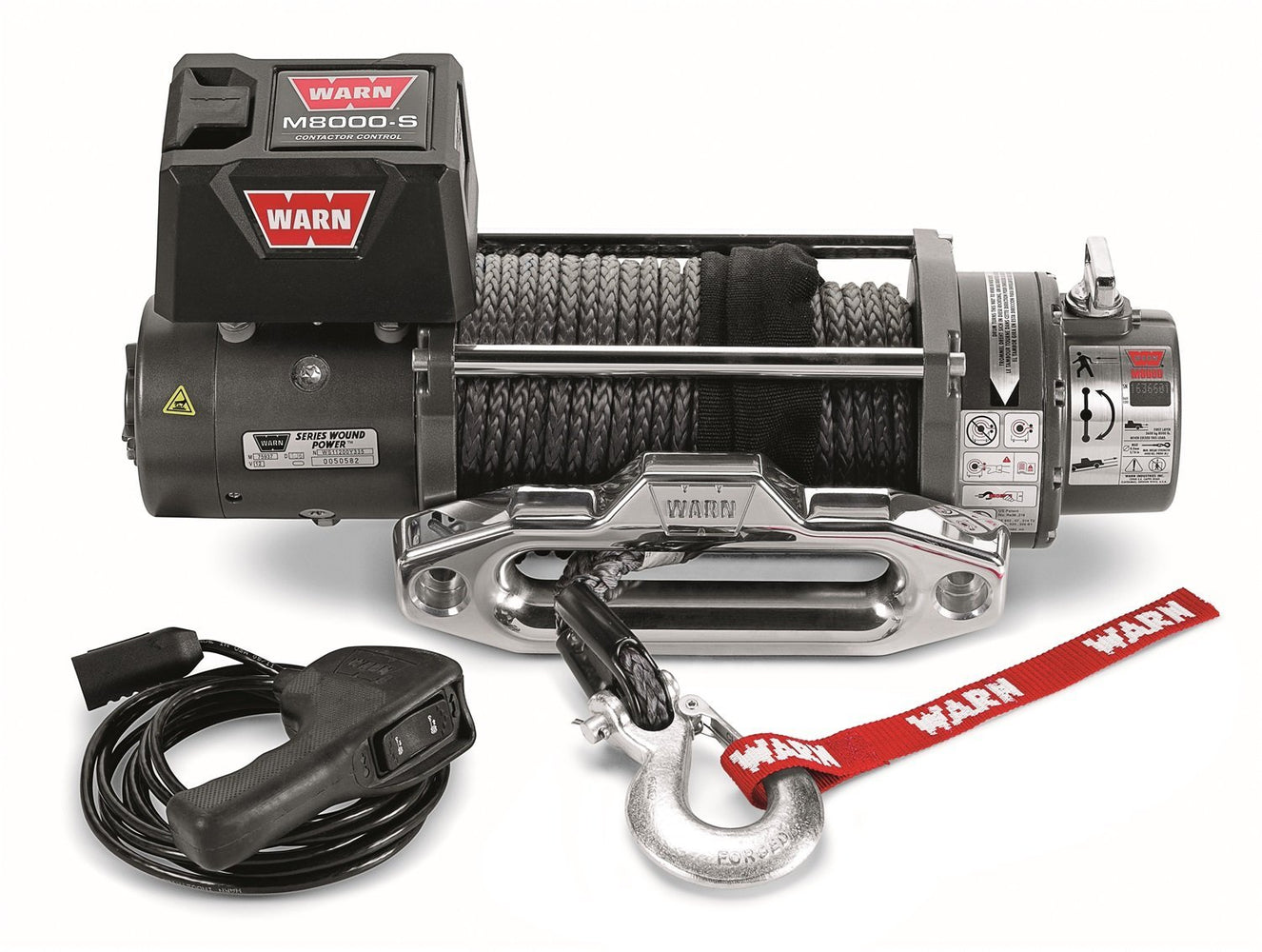 Warn M8000-s Winch with Synthetic Rope