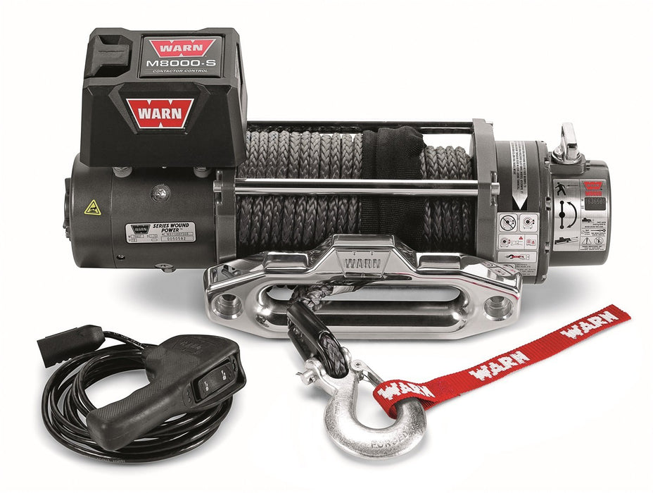 Warn M8000-s Winch with Synthetic Rope
