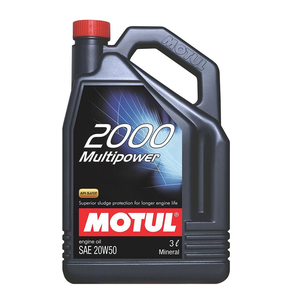 Motul 2000 MULTI POWER 20W50 Motor Oil 3 Litre