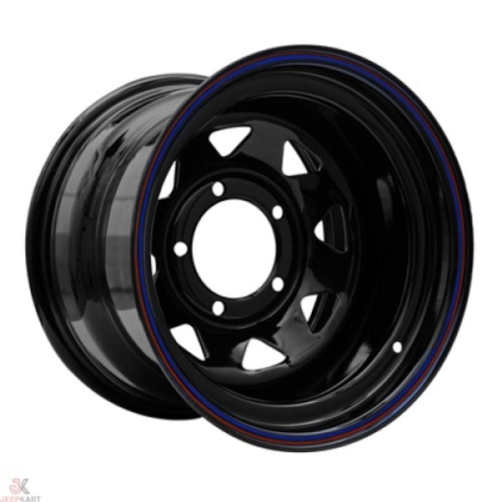 139.7x5 15x8 Black Steel Wheels For MM540
