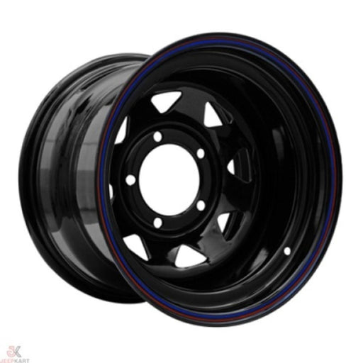 139.7x5 15x10 Black Steel Wheels For Thar