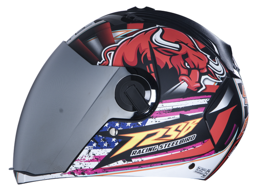 SBA-2 Horn Matt Black With Red