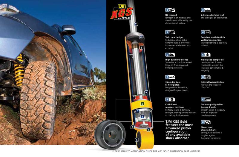 TJM XGS Gold Edition suspension kit - Isuzu D-MAX Vcross 2012 onwards